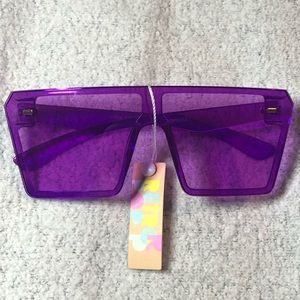 Purple Oversized Square Glasses